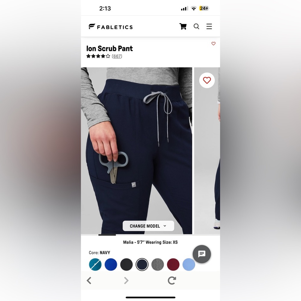 Fabletics Ion Scrub Pant